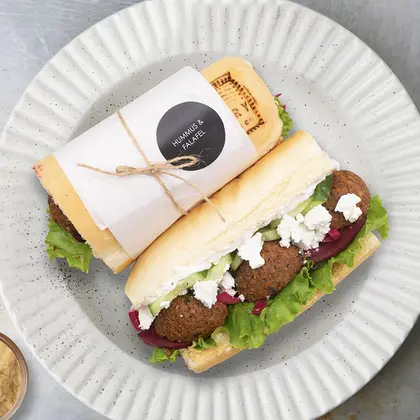 Hummus & Falafel Sandwich