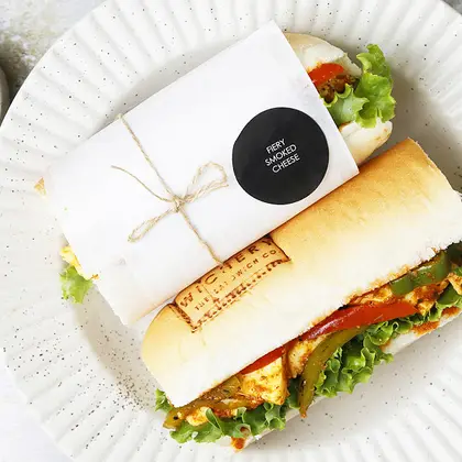 Fiery Smoked Cottage Cheese Sandwich