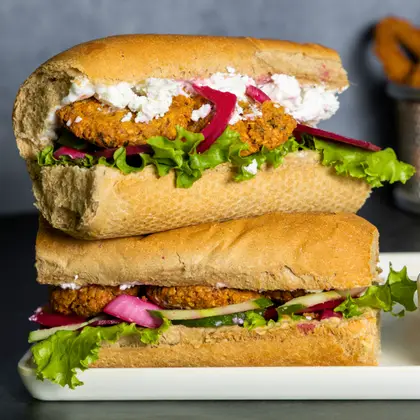 Hummus & Falafel Sandwich