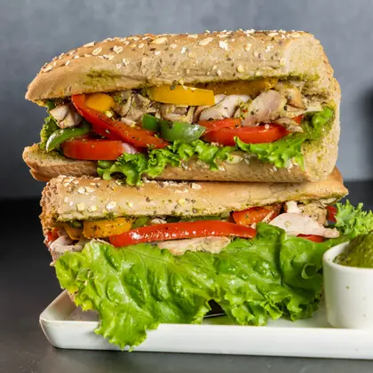 Grilled Chicken Pesto Sandwich