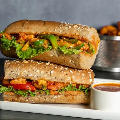 Fiery Smoked Cottage Cheese Sandwich