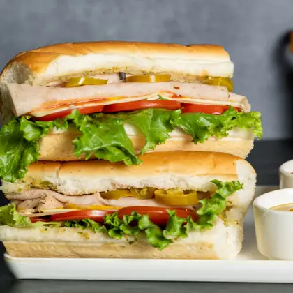 Chicken Ham & Cheese Decker Sandwich