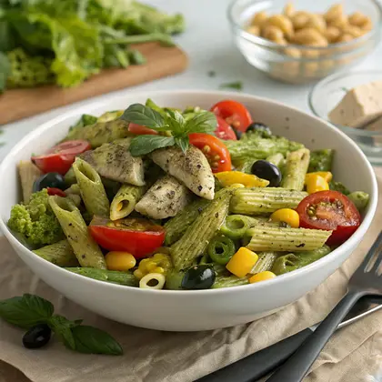 Veg Pesto Pasta Salad