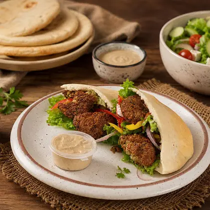 Green Pea Patty Pita Pocket